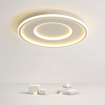 Modern Minimalist Round Acrylic Iron LED Flush Mount Ceiling Light For Bedroom