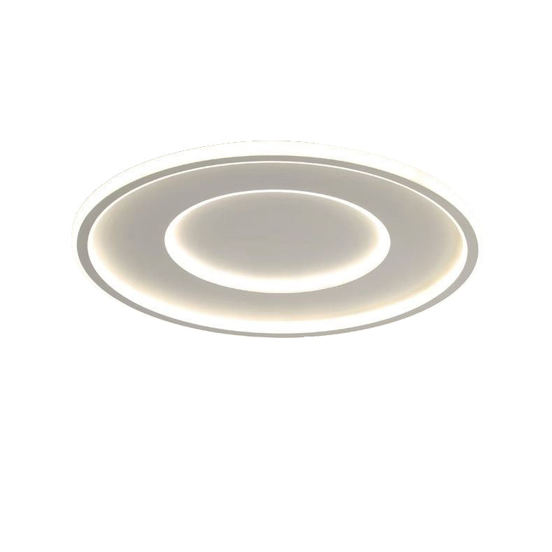 Modern Minimalist Round Acrylic Iron LED Flush Mount Ceiling Light For Bedroom