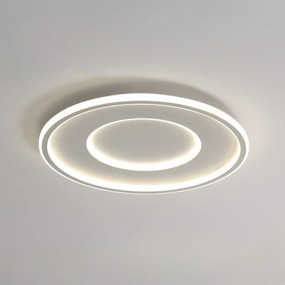 Modern Minimalist Round Acrylic Iron LED Flush Mount Ceiling Light For Bedroom