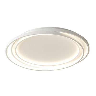 Modern Minimalist Circles Ring Silicone Iron LED Flush Mount Ceiling Light For Bedroom