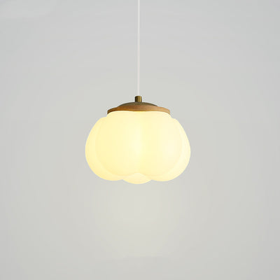 Contemporary Nordic Cord Drum Wood PE 1-Light Pendant Light For Living Room