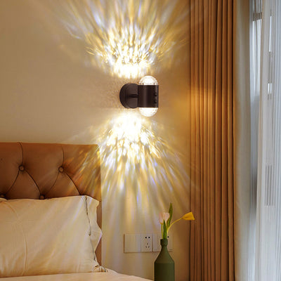 Modern Minimalist Cylinder Sunrise Sunset Iron USB LED Wall Sconce Lamp For Hallway