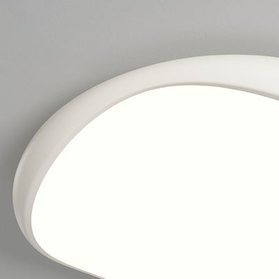 Contemporary Nordic Iron Acrylic Irregular Round LED Flush Mount Ceiling Light For Bedroom