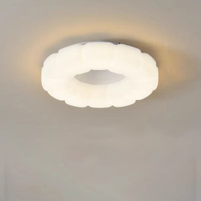 Contemporary Nordic Cloud Shape Iron PE LED Flush Mount Ceiling Light For Bedroom