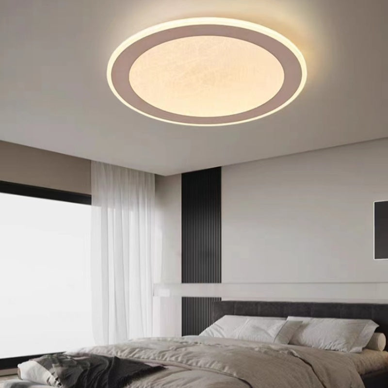 Modern Minimalist Round Iron Aluminum Acrylic LED Flush Mount Ceiling Light For Living Room