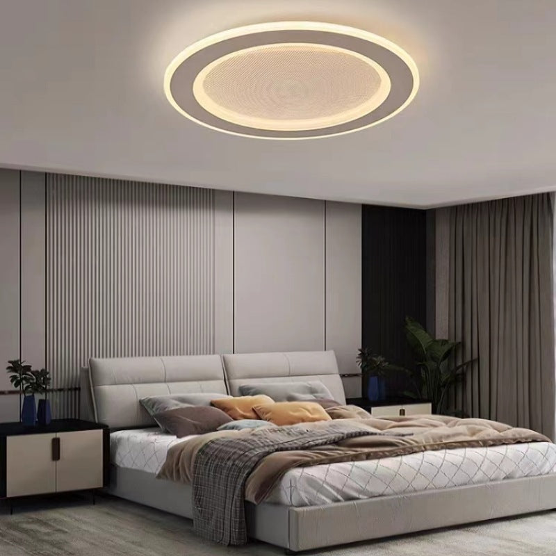 Modern Minimalist Round Iron Aluminum Acrylic LED Flush Mount Ceiling Light For Living Room