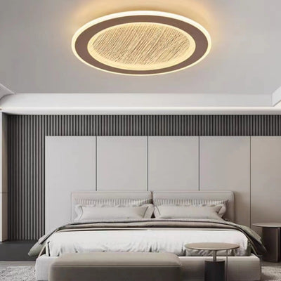 Modern Minimalist Round Iron Aluminum Acrylic LED Flush Mount Ceiling Light For Living Room