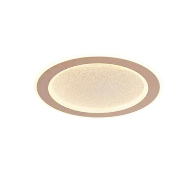 Modern Minimalist Round Iron Aluminum Acrylic LED Flush Mount Ceiling Light For Living Room