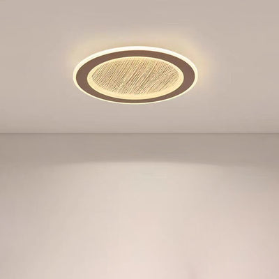 Modern Minimalist Round Iron Aluminum Acrylic LED Flush Mount Ceiling Light For Living Room