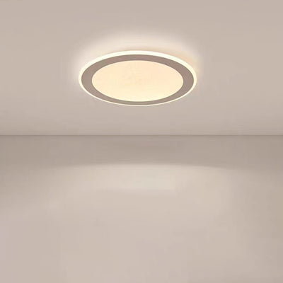 Modern Minimalist Round Iron Aluminum Acrylic LED Flush Mount Ceiling Light For Living Room