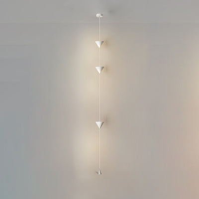 Modern Minimalist Aluminum Acrylic Iron Vertical Cone Time Hourglass LED Pendant Light For Living Room