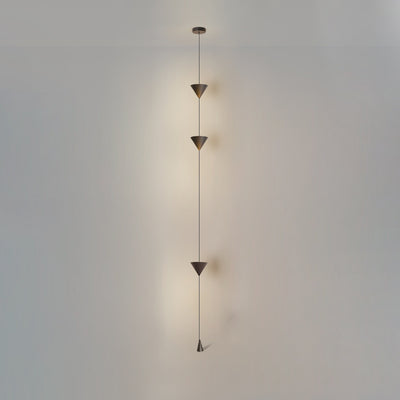 Modern Minimalist Aluminum Acrylic Iron Vertical Cone Time Hourglass LED Pendant Light For Living Room