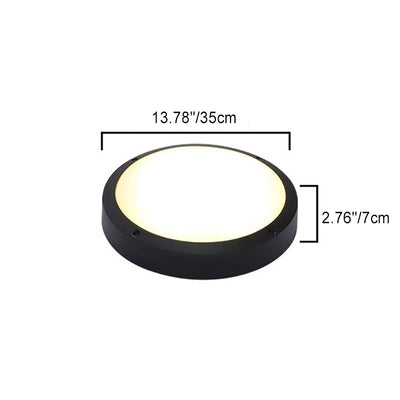 Modern Minimalist Waterproof Round Aluminum Acrylic LED Outdoor Flush Mount Ceiling Light For Garden