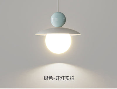 Contemporary Nordic Iron PE Ball LED Pendant Light For Bedroom