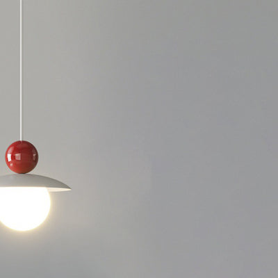 Contemporary Nordic Iron PE Ball LED Pendant Light For Bedroom