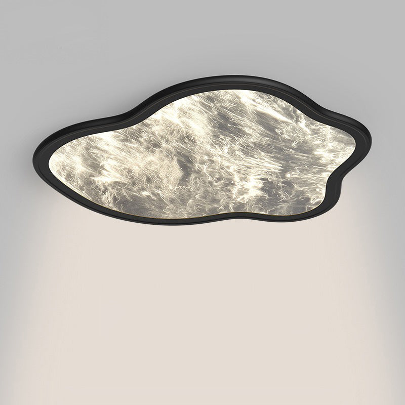 Modern Minimalist Clouds Shape Hardware Acrylic Aluminum LED Flush Mount Ceiling Light For Bedroom