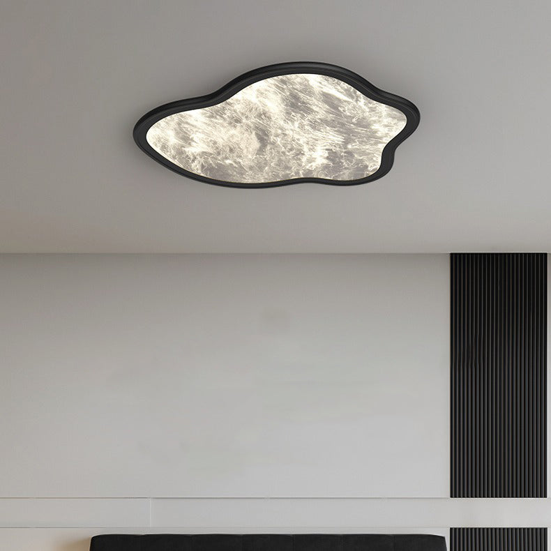 Modern Minimalist Clouds Shape Hardware Acrylic Aluminum LED Flush Mount Ceiling Light For Bedroom