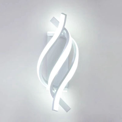 Contemporary Nordic Spiral Iron Silicone LED Wall Sconce Lamp For Bedroom