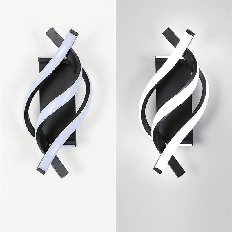 Contemporary Nordic Spiral Iron Silicone LED Wall Sconce Lamp For Bedroom