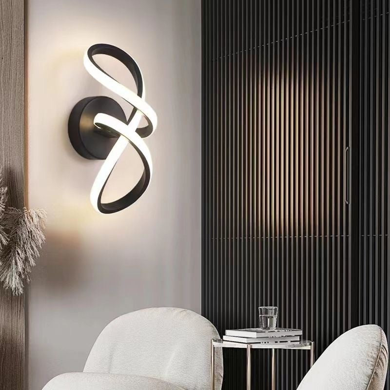 Contemporary Creative Aluminum Silicone Bow Shape LED Wall Sconce Lamp For Living Room