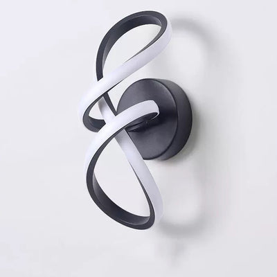 Contemporary Creative Aluminum Silicone Bow Shape LED Wall Sconce Lamp For Living Room