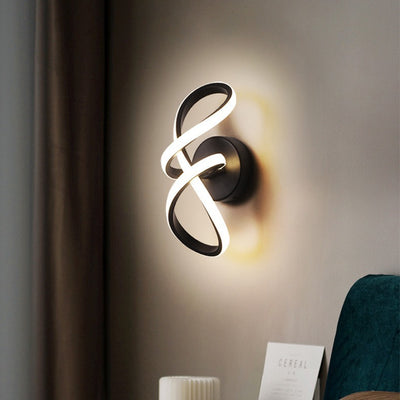 Contemporary Creative Aluminum Silicone Bow Shape LED Wall Sconce Lamp For Living Room