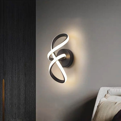 Contemporary Creative Aluminum Silicone Bow Shape LED Wall Sconce Lamp For Living Room