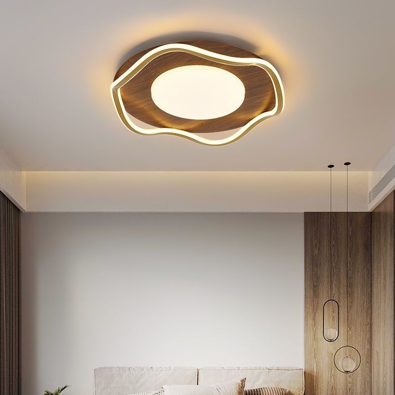 Contemporary Nordic Iron Aluminum Acrylic Irregular Round LED Flush Mount Ceiling Light For Living Room