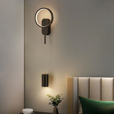 Contemporary Nordic Iron Cylinder Shape LED Wall Sconce Lamp For Living Room