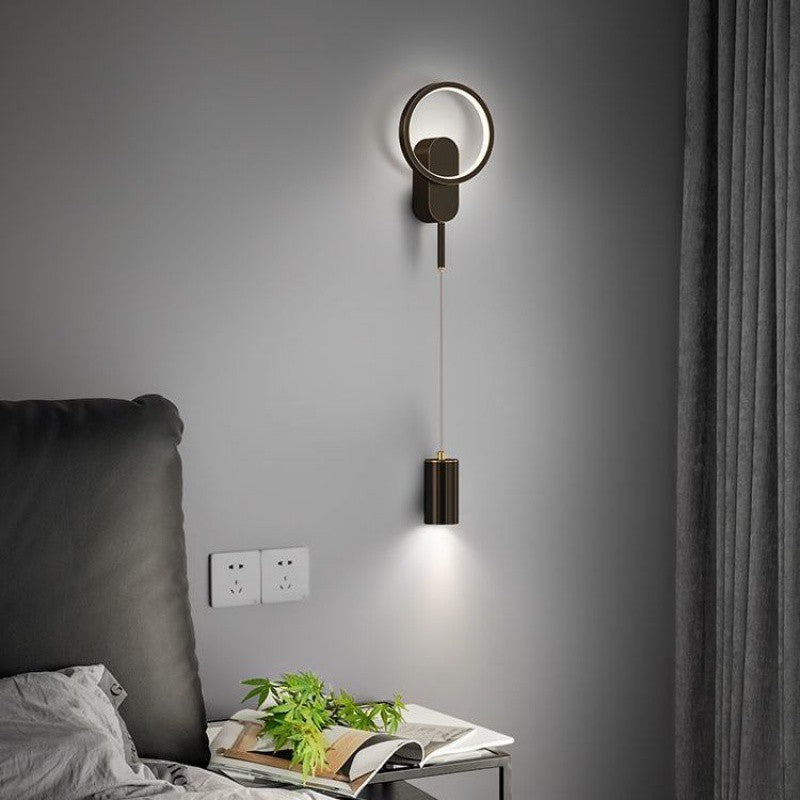 Contemporary Nordic Iron Cylinder Shape LED Wall Sconce Lamp For Living Room