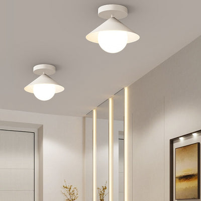 Zeitgenössische Schlichtheit Stoff Eisen Hardware 4 - Licht Semi-Flush Mount Licht für Wohnzimmer 