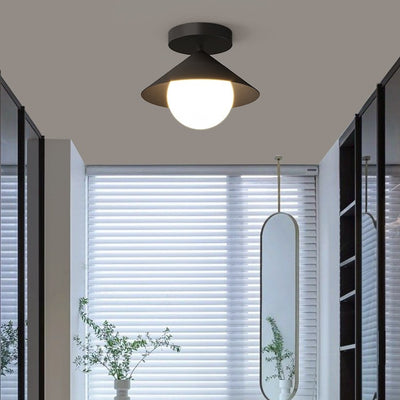 Zeitgenössische Schlichtheit Stoff Eisen Hardware 4 - Licht Semi-Flush Mount Licht für Wohnzimmer 