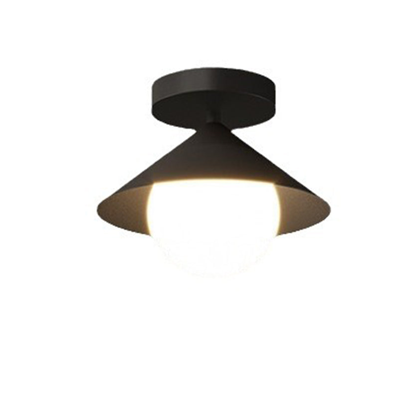 Zeitgenössische Schlichtheit Stoff Eisen Hardware 4 - Licht Semi-Flush Mount Licht für Wohnzimmer 