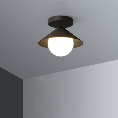 Zeitgenössische Schlichtheit Stoff Eisen Hardware 4 - Licht Semi-Flush Mount Licht für Wohnzimmer 