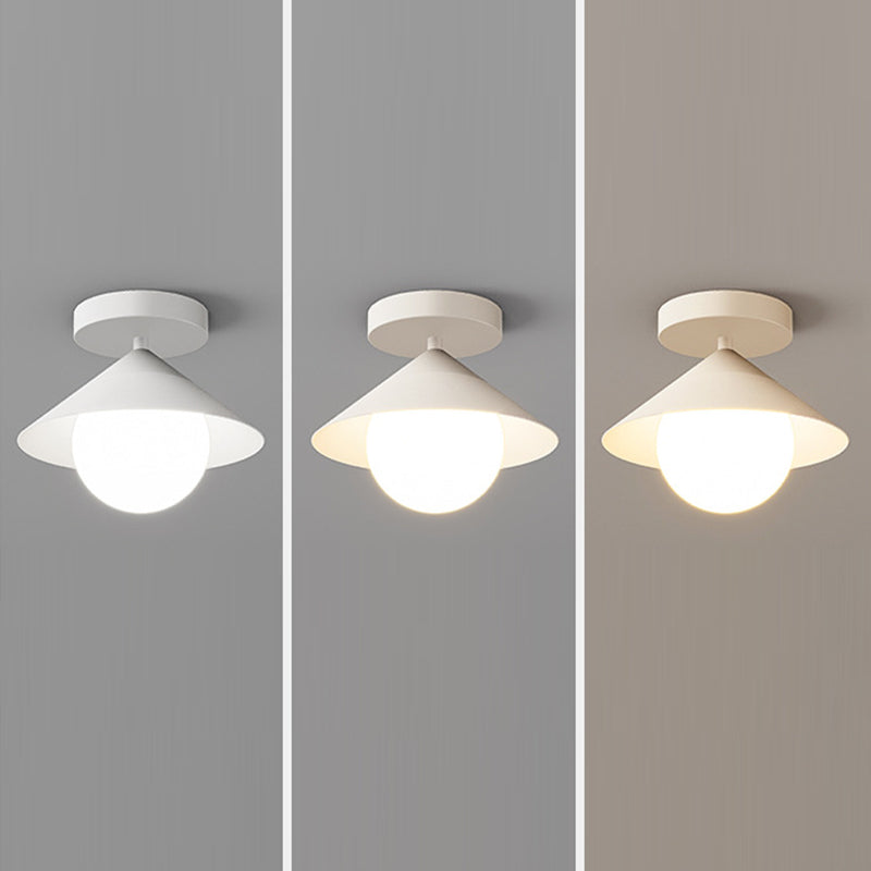 Zeitgenössische Schlichtheit Stoff Eisen Hardware 4 - Licht Semi-Flush Mount Licht für Wohnzimmer 