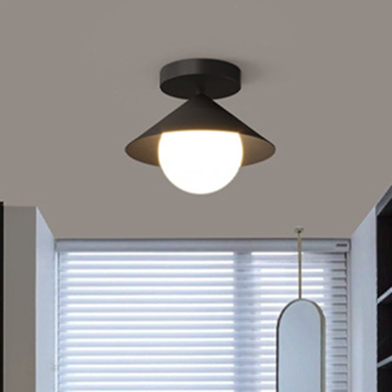 Zeitgenössische Schlichtheit Stoff Eisen Hardware 4 - Licht Semi-Flush Mount Licht für Wohnzimmer 