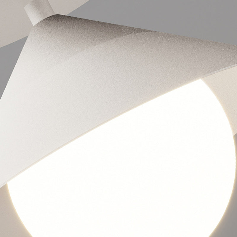 Zeitgenössische Schlichtheit Stoff Eisen Hardware 4 - Licht Semi-Flush Mount Licht für Wohnzimmer 