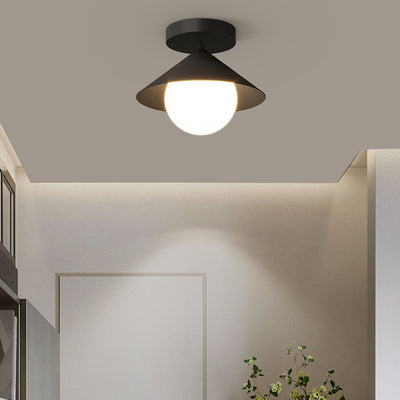 Zeitgenössische Schlichtheit Stoff Eisen Hardware 4 - Licht Semi-Flush Mount Licht für Wohnzimmer 