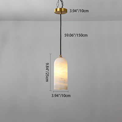 Zeitgenössische Luxus Säulenstein Glas LED Pendelleuchte für Wohnzimmer 