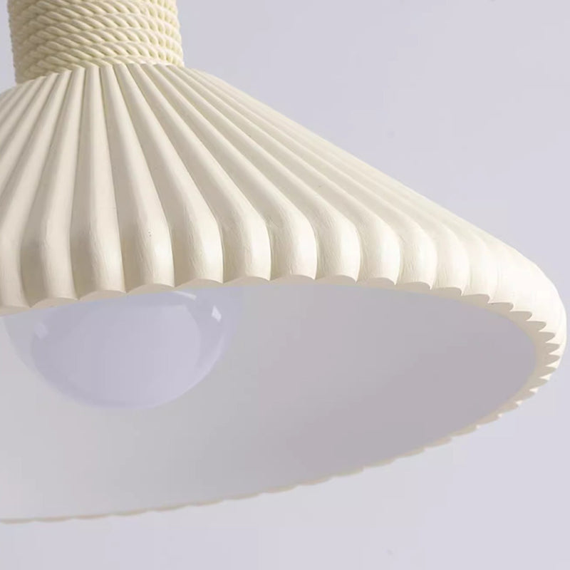 Pantalla de cerámica tradicional en forma de cono francés con cúpula y globo de madera, luz colgante de 1 luz para sala de estar 