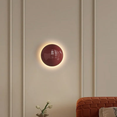 Modern Minimalist Iron Round Ambiance LED Wall Sconce Lamp For Living Room