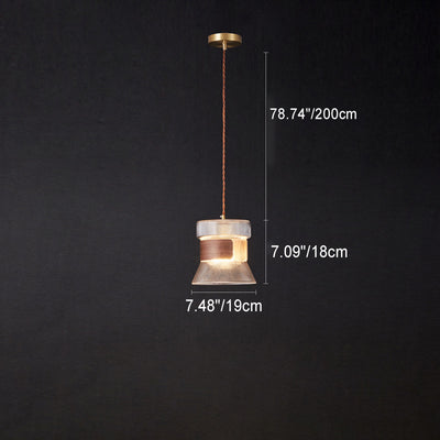 Pantalla de lámpara acrílica semicircular nórdica contemporánea de aluminio LED colgante para dormitorio 