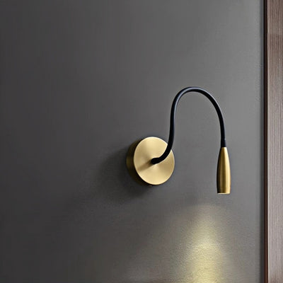 Modern Minimalist Iron Aluminum Flexible Gooseneck LED Wall Sconce Lamp For Bedroom