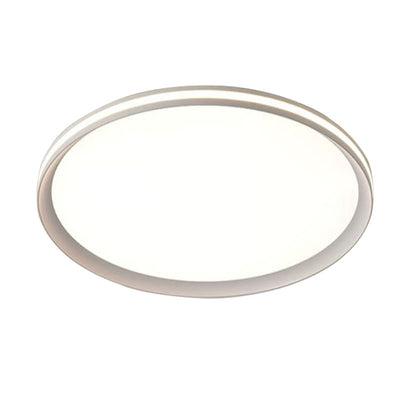 Modern Minimalist Round Square Aluminum PVC Shade LED Flush Mount Ceiling Light For Bedroom