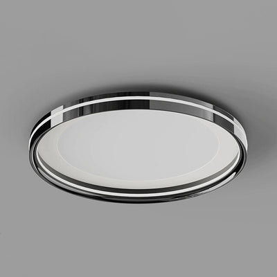 Modern Minimalist Round Square Rectangular Iron PVC LED Flush Mount Ceiling Light For Bedroom