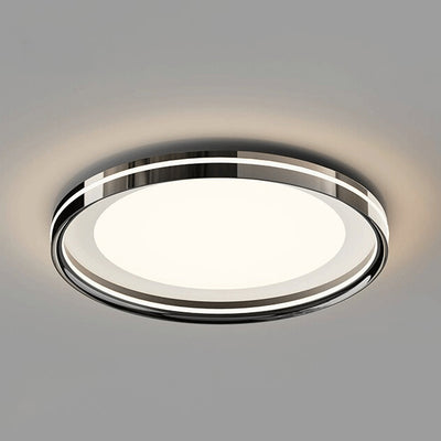 Modern Minimalist Round Square Rectangular Iron PVC LED Flush Mount Ceiling Light For Bedroom