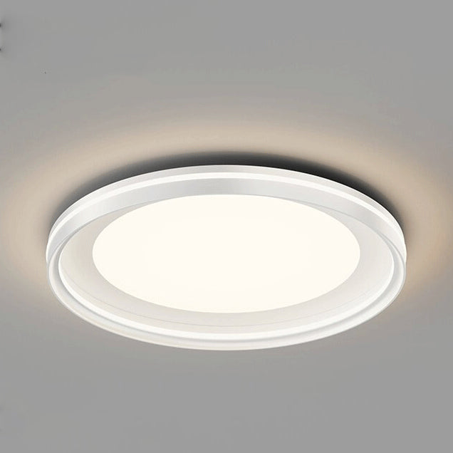 Modern Minimalist Round Square Rectangular Iron PVC LED Flush Mount Ceiling Light For Bedroom