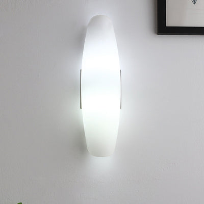 Contemporary Luxury White Curl Glass Iron 1-Light Wall Sconce Lamp For Living Room