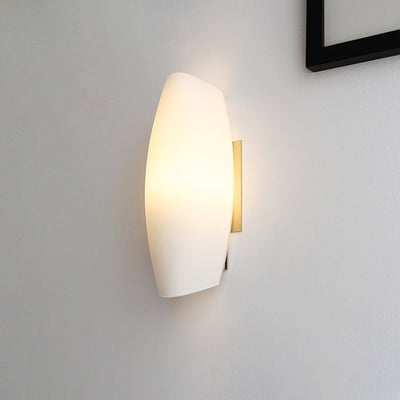 Contemporary Luxury White Curl Glass Iron 1-Light Wall Sconce Lamp For Living Room