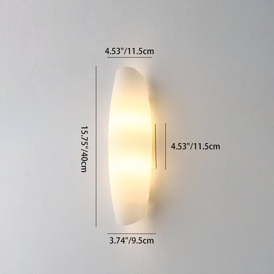 Contemporary Luxury White Curl Glass Iron 1-Light Wall Sconce Lamp For Living Room